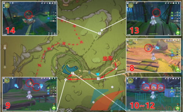 《原神》3.8蔓生溪谷北礼券分布位置一览